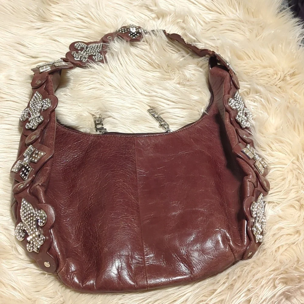 Charm and Luck brown leather shoulder bag - Picture 4 of 15